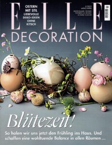 Klatt Objects mit der Vase Chisana auf dem Titel der Elle Decoration 2/23, Kerstin Männer