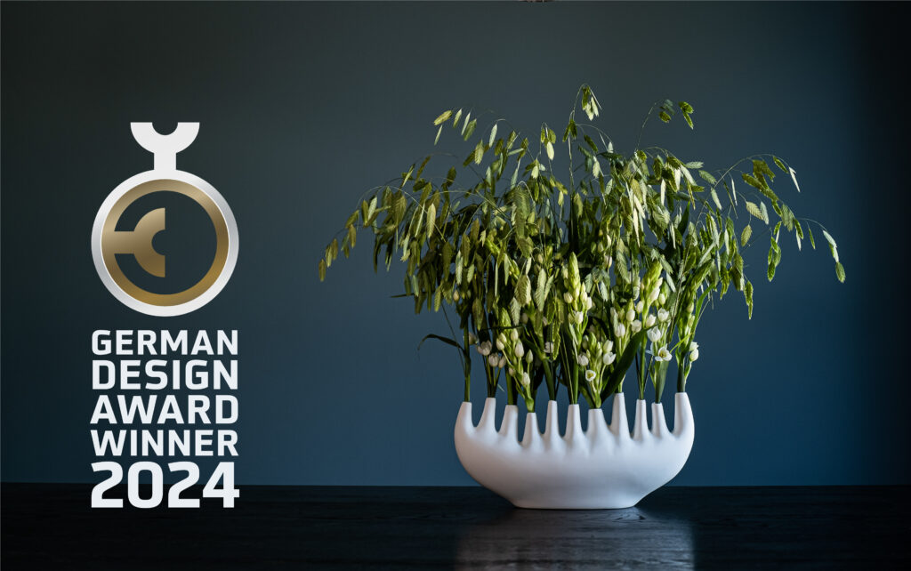 Rhizom Vase von Klatt Objects mit dem German Design Award 2024 ausgezeichnet